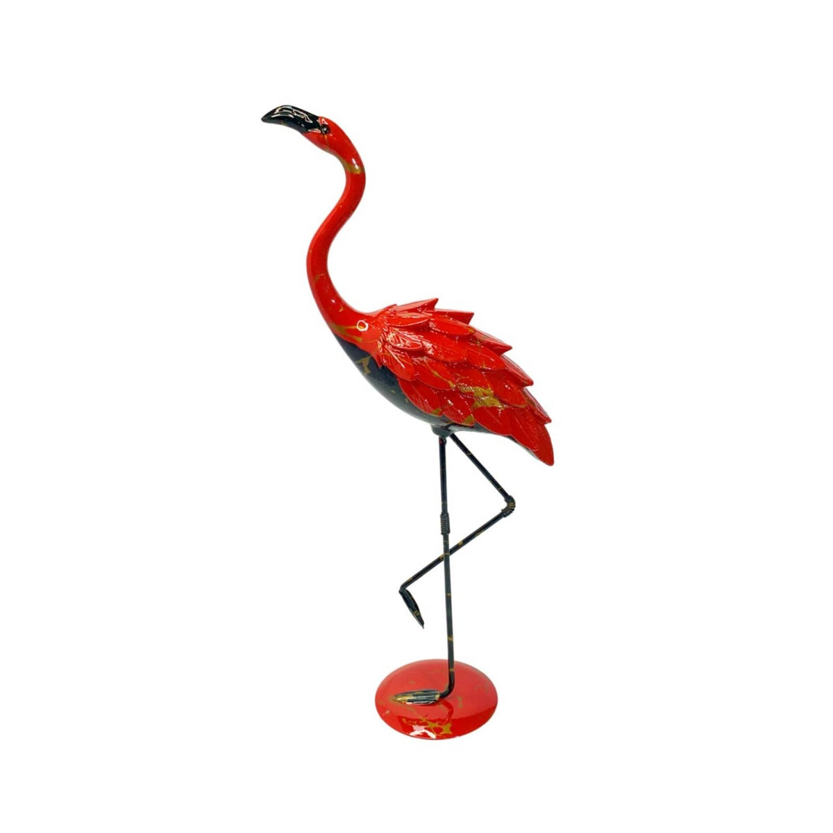 Flamingo Sculpture Metal Flamingo Statue Long-Lasting for Home