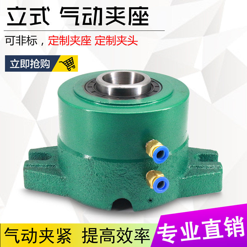 Horizontal Indexing Vertical Pneumatic Chuck Seat for Instrument Lathe, Models 15/20/25/32