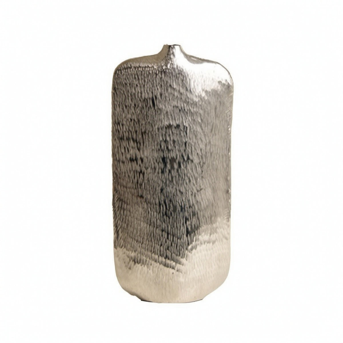 Decorative Vase Silver Tabletop Vase Textured Ornament for Dining Table