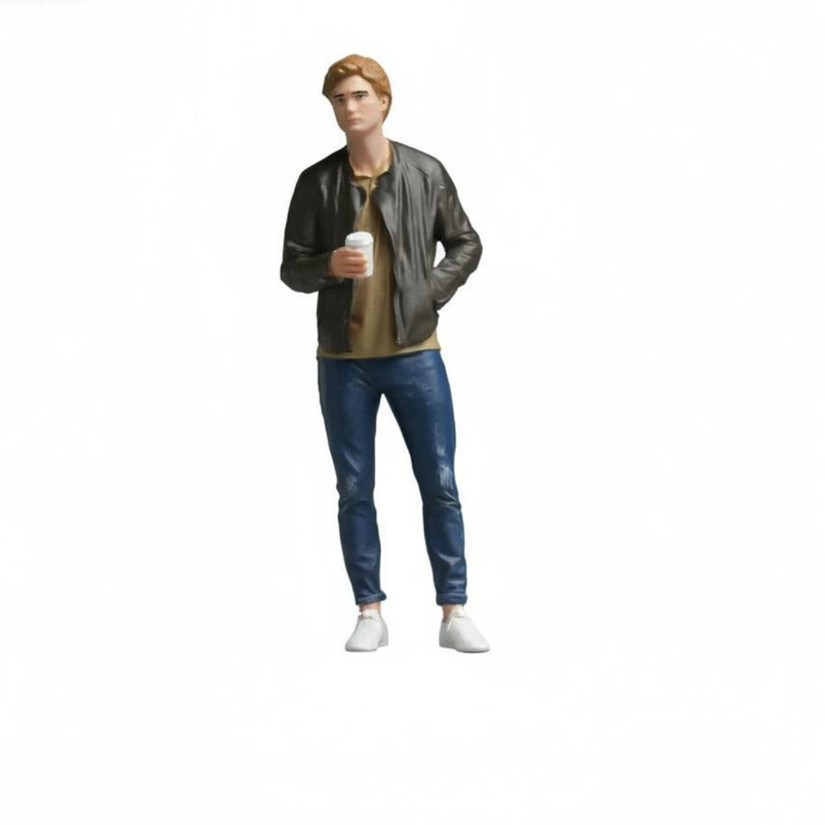 Hand-Painted Male Figurine Resin Material Miniature Man Figure for Dioramas
