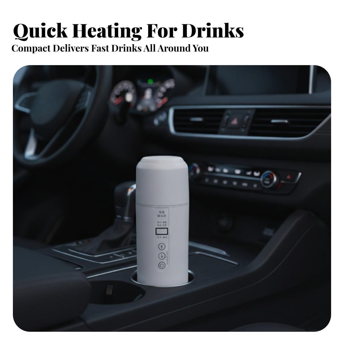 Vehicle Electric Heating Cup | 304 stainless steel Stainless Steel Construction, Temperature Control, Car Heating Cup, for Road Trips