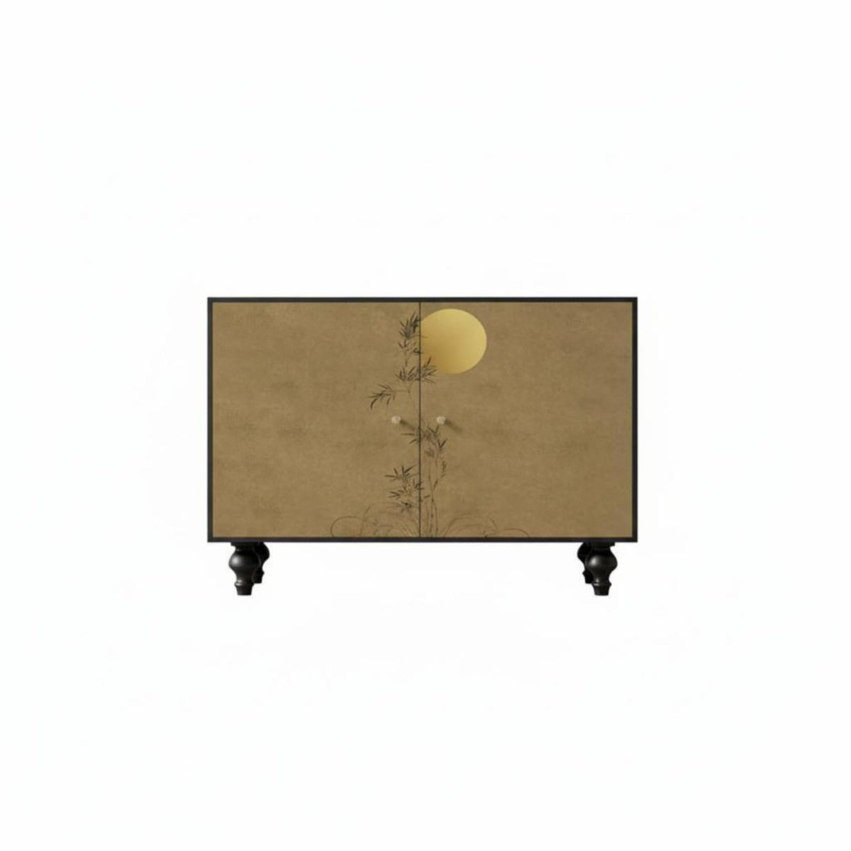 Woven Door Cupboard Freestanding Design Storage Cabinet Multifunctional Sturdy Construction for Entryway, Hallway, Living Room