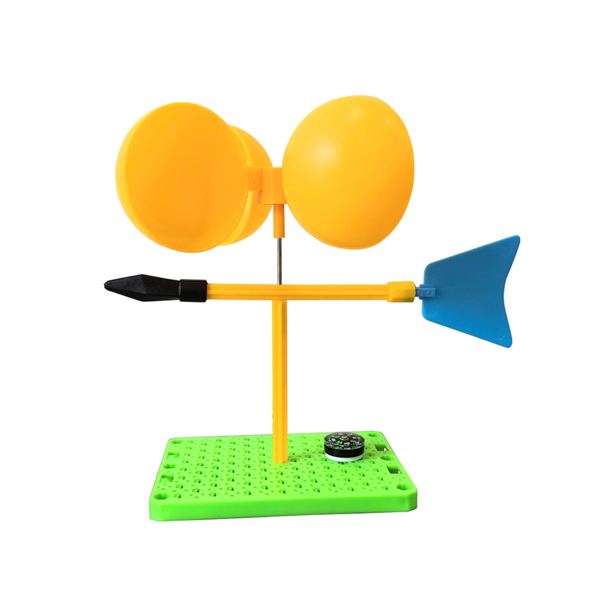 Experimental Weather Station Model with Compass Easy to Use Combined Wind Vane and Anemometer Kit Compact Anemometer with Wind Cups Portable for Teachers, Science Fair, Homeschool