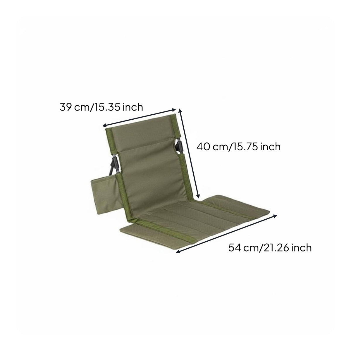 Foldable Backrest Chair Ergonomic Camping Backrest Seat Waterproof for Fishing