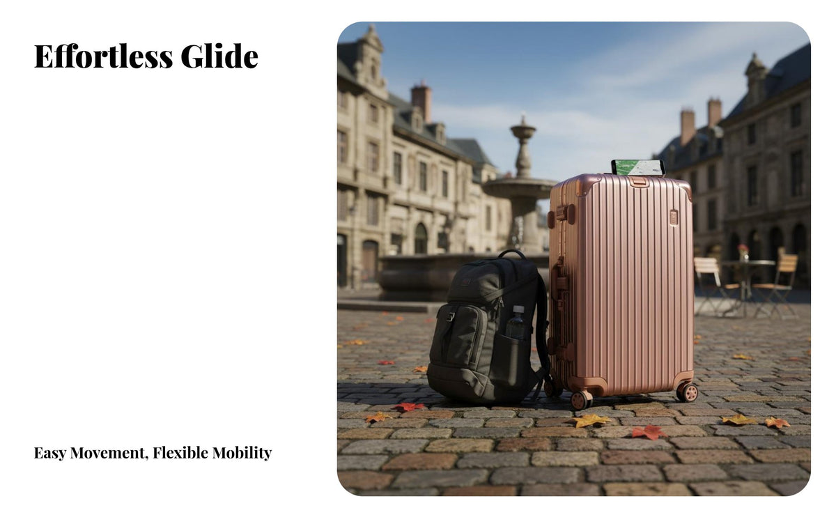 Rigid-Shell Trolley Luggage Large Capadowntown Suitluggage 360-Degree Casters Rolling Luggage for Vacationers, Adults, Vacations, Airport