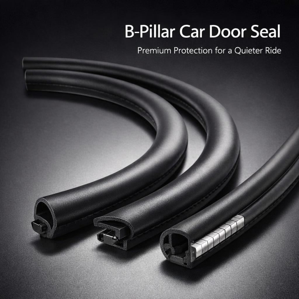 Black B-Pillar Door Seal Strip, Car Sealing Strips for B Pillar Trim, Wear Resistant Car Door Protector, B Pillar Car Door Se