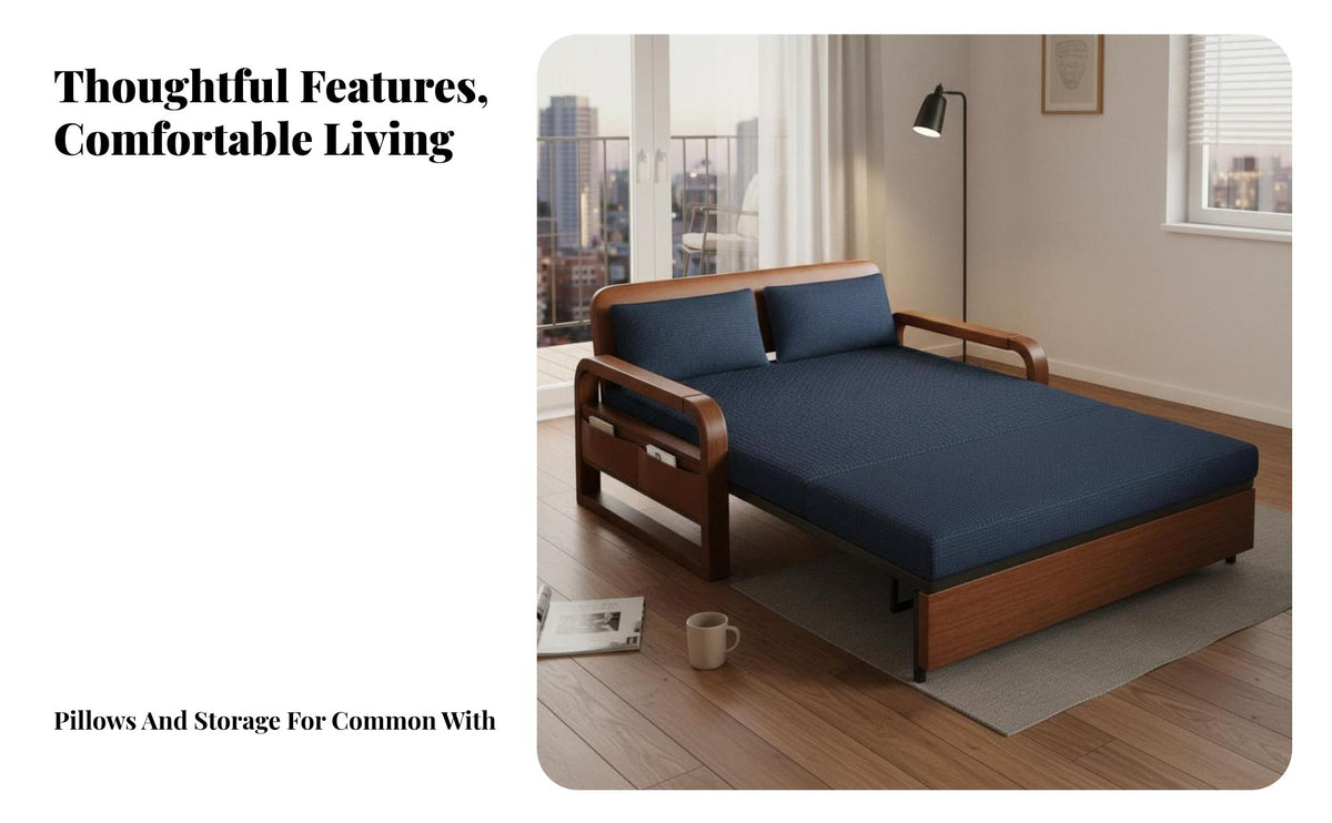 Space-Saving Pull-out Armchair Bed Easy to Convert Pull-out Sleeper Armchair Breathable Cover Convertible Seating Heavy-Duty Frame for Apartment Dwellers, Guest Hosts, Students, Living Room, Bedroom, Home Office