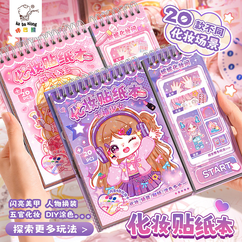 No-Cut Sticker Game Book for Kids with Scene Collage