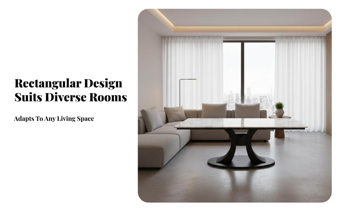 Light Luxury artistic two-leveltier Rectangular Table Minimalist design living Room Furnishing Italian influenced Household Furniture Modern & design for Small Apartment Dwellers, homeowners, Renters, Lounge Area, Home, Office, Balcony