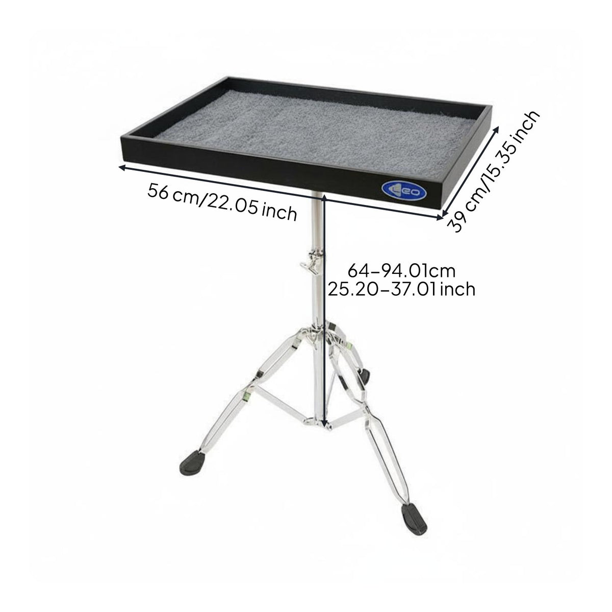 Wooden Percussion Work Table Multi Function Drum Accessory Table Easy to Store Sticks Percussion Tray Stand for Drummers, Rehearsal, Stage, Studio