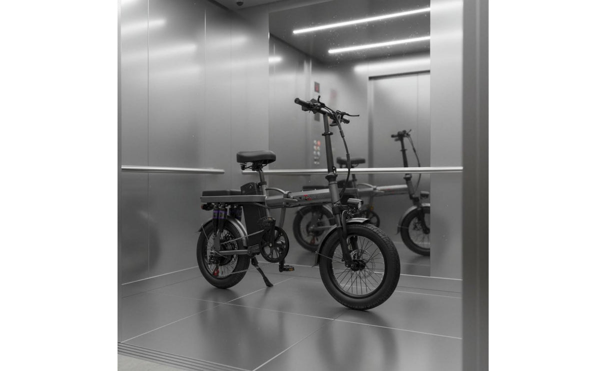 Mini Folding Electric Bike Lightweight Portable Electric Bike Compact Folding Ebike Shock Absorption for Commuting, City Travel