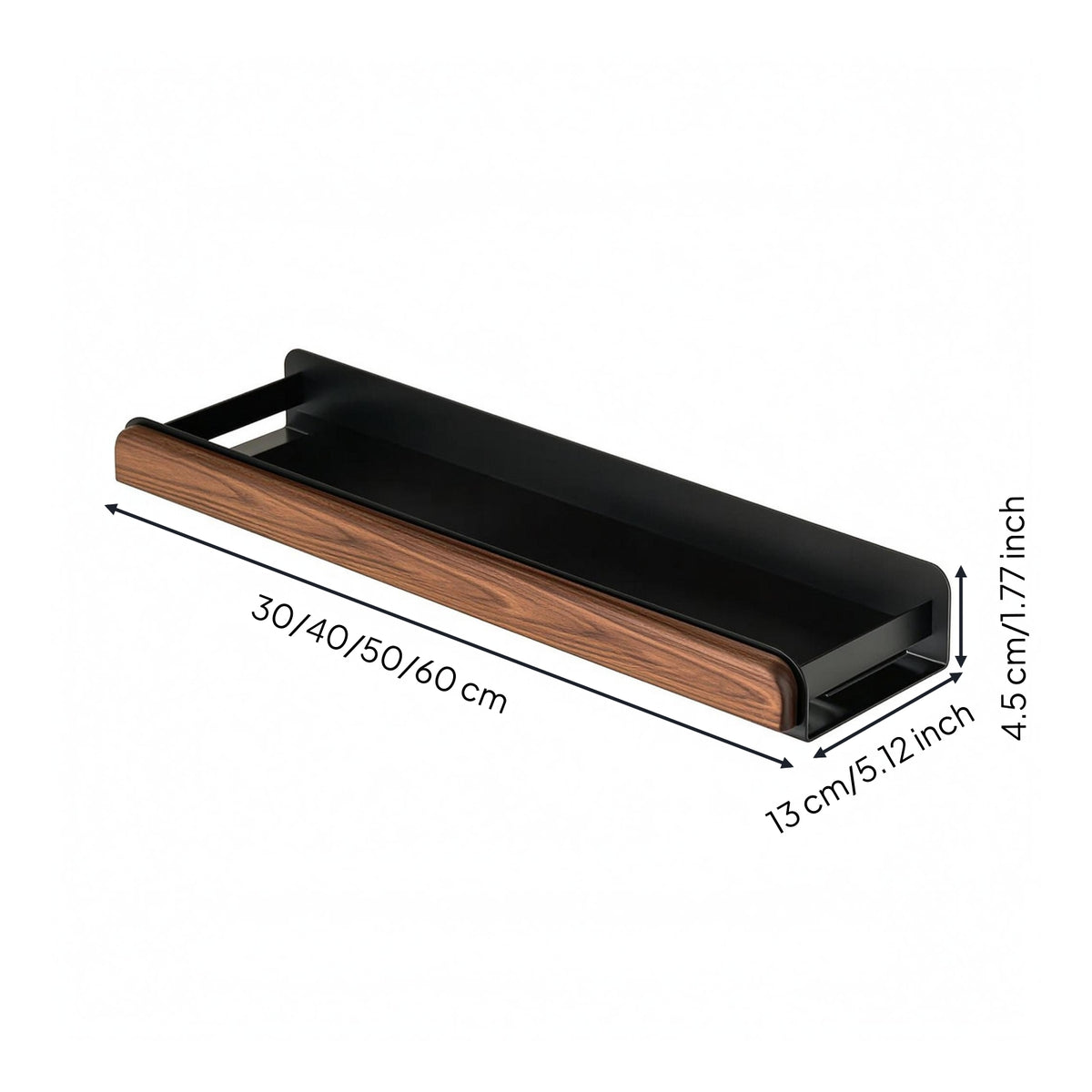 Bathroom Shelf with Towel Rail Rectangular Home Fixture Easy to Install