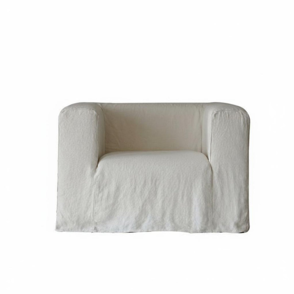 Wabi-Sabi design Upholstered study Chair Removable and cleanable Cover Armless Block Chair Nordic Design Single Sofa Minimalist Aesthetic for Small Apartment Dwellers, Guesthouse Owners, Book Lovers, Living Room, Bedroom, Reception Area