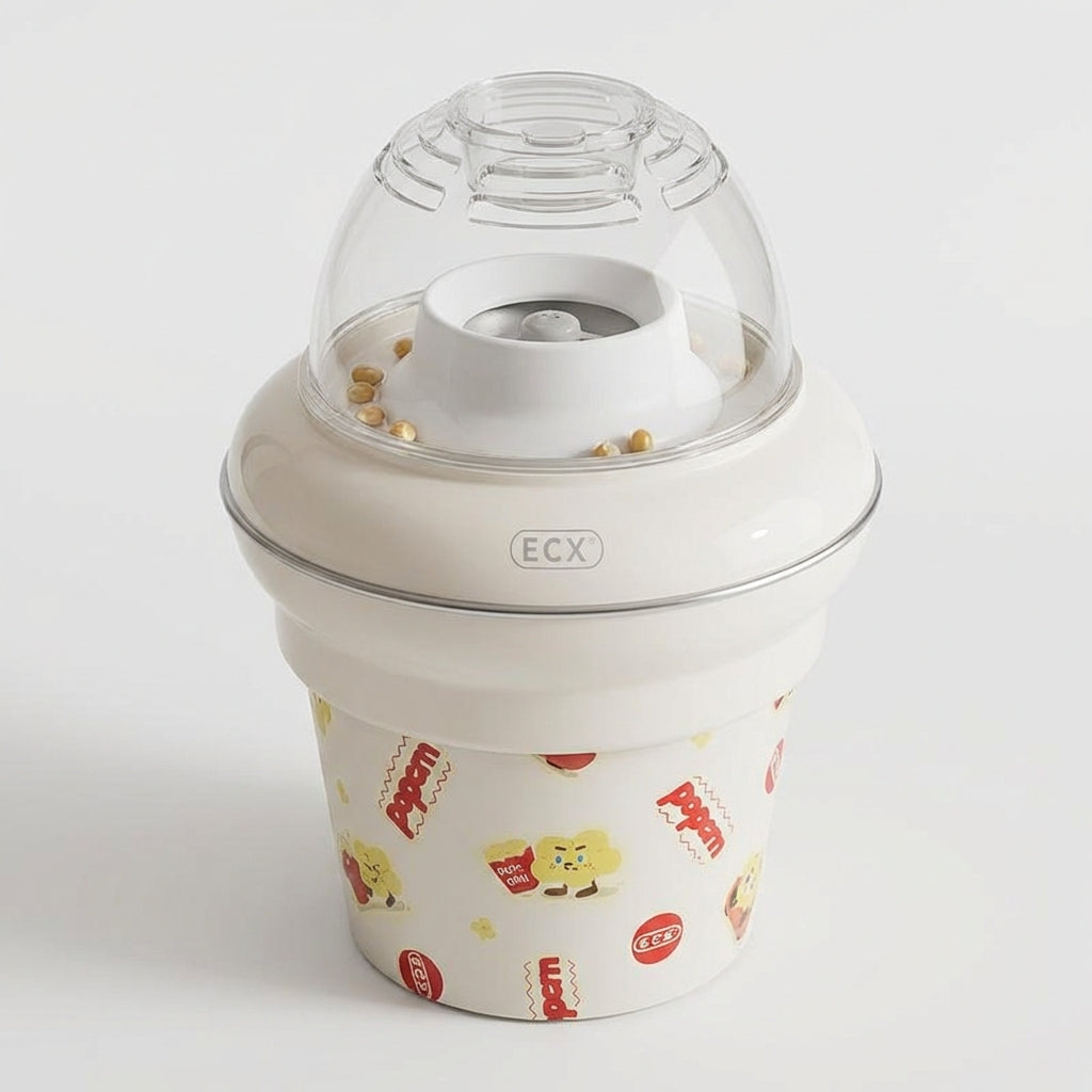 Small Popcorn Maker Compact Size Small Popcorn Appliance Unit-Click Begin Cooking Appliance for Snack Enthusiasts, Gift Donors, Parties, Movie Night