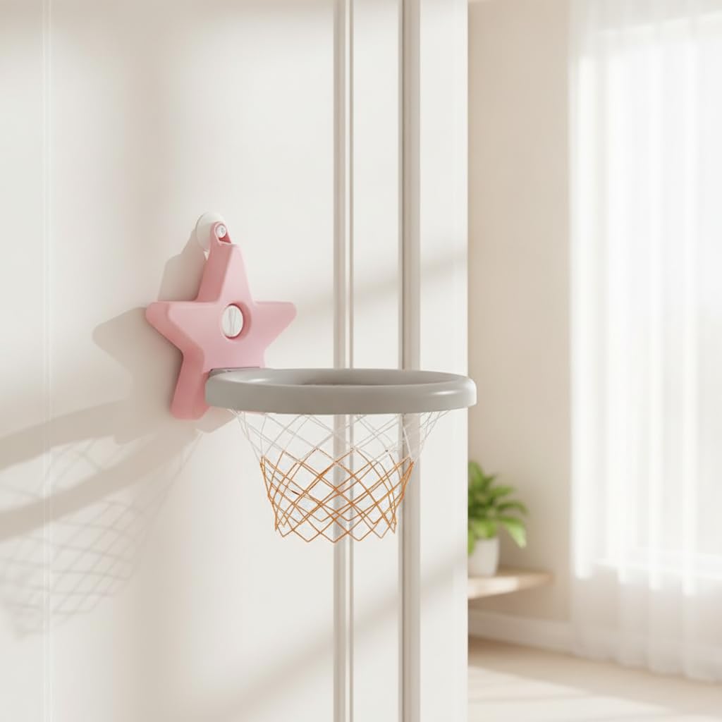 Foldable Kids Basketball Hoop Set Indoor Outdoor Adjustable Stand with Ball for Toddlers Boys Girls
