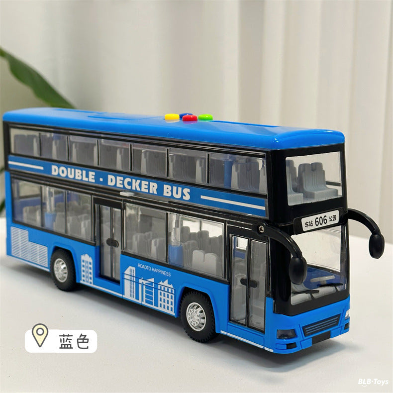 Blue / Double Layer Bus