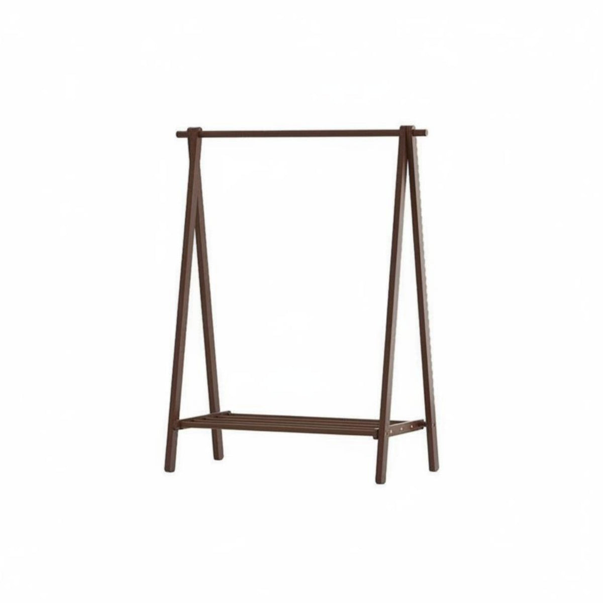 Easy Assembly Unobstructedstanding Garment Rack Multi-Functional Triangular-Frame Clothes Rack with Shelf Long-Lasting Structure Clothing Stand Small Footprint for Renters, Homeowners, Students, Bedroom, Entryway, Apartment, Dorm Room