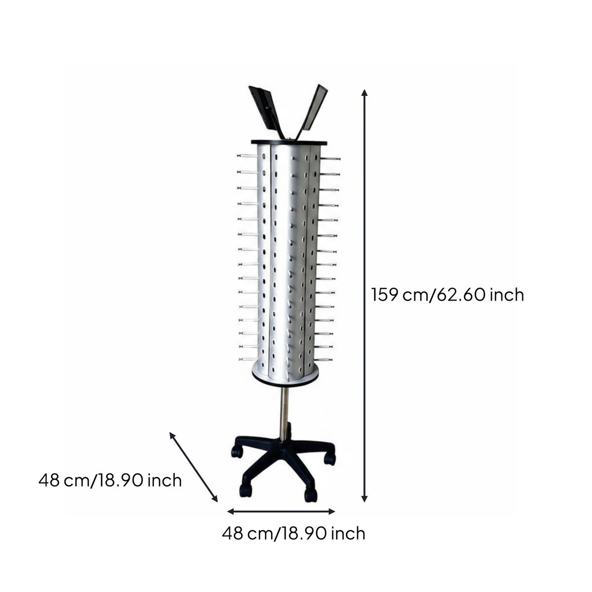 60 Pair Glasses Holder Large Capacity Rotating Sunglass Stand for Optical Shops