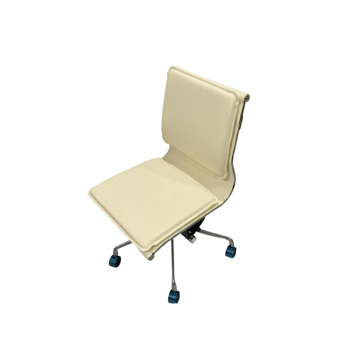 Armless Rolling Chair Ergonomic Backrest Armless Shell Chair Padded seat pad