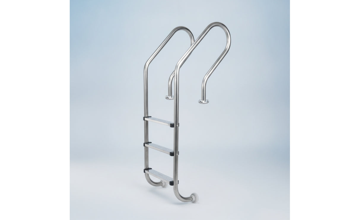 Anti-Slip Pool Ladder with Handrails Rust Resistant in-Ground Pool Ladder Polished Long-Lasting for Backyard Pools