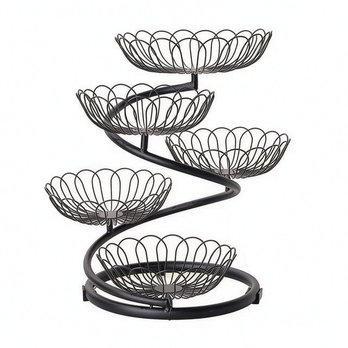 5-Tier Fruit Basket Space-Saving Fruit Basket Stand Vertical for Kitchen Counter