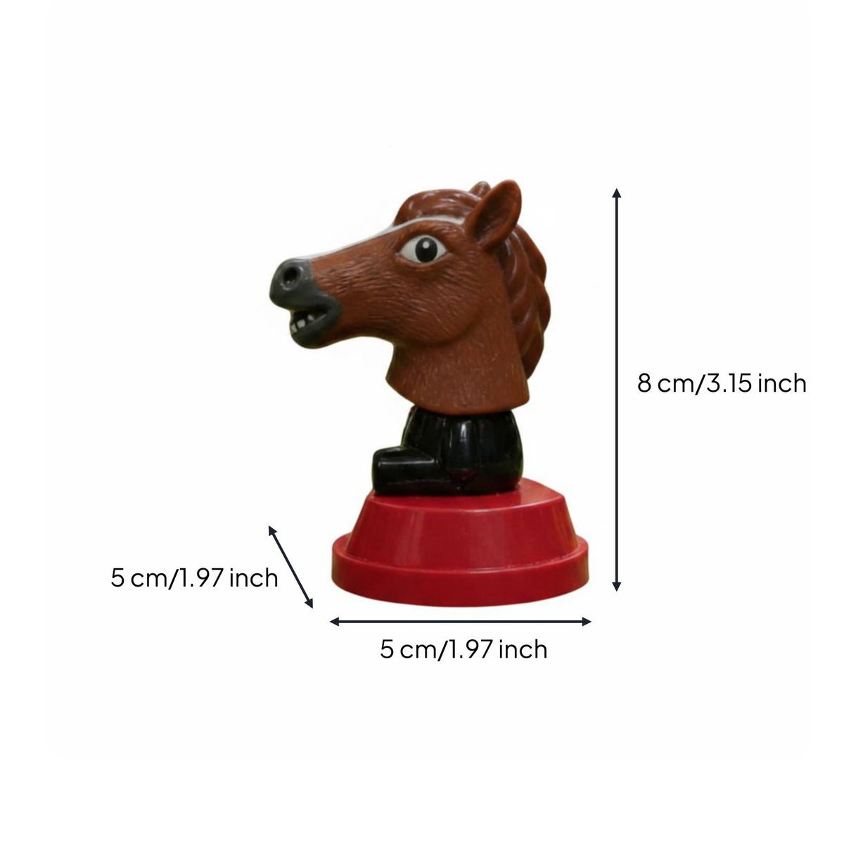 Solar Bobble Horse Cute Solar Horse Ornament Decorative