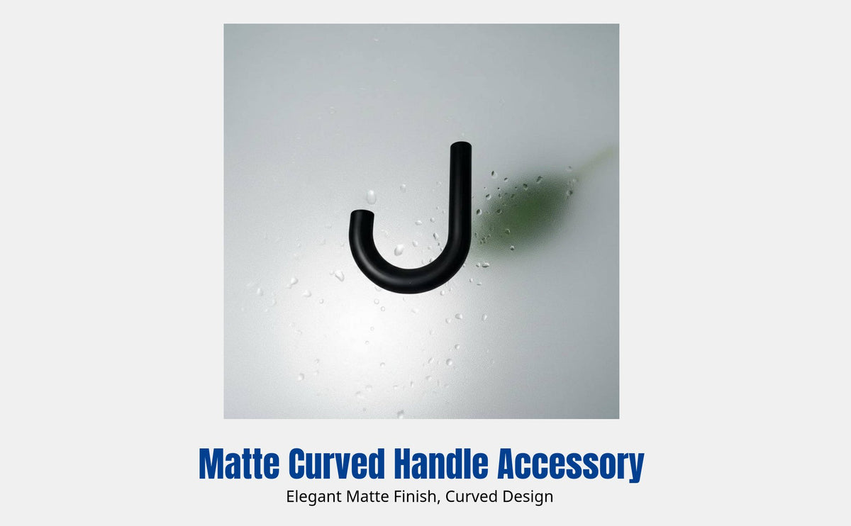 Universal Umbrella Handle Replacement, Curved or Straight Grip, Fits 14mm/10mm/8mm Shafts, Sports Umbrella Accessory