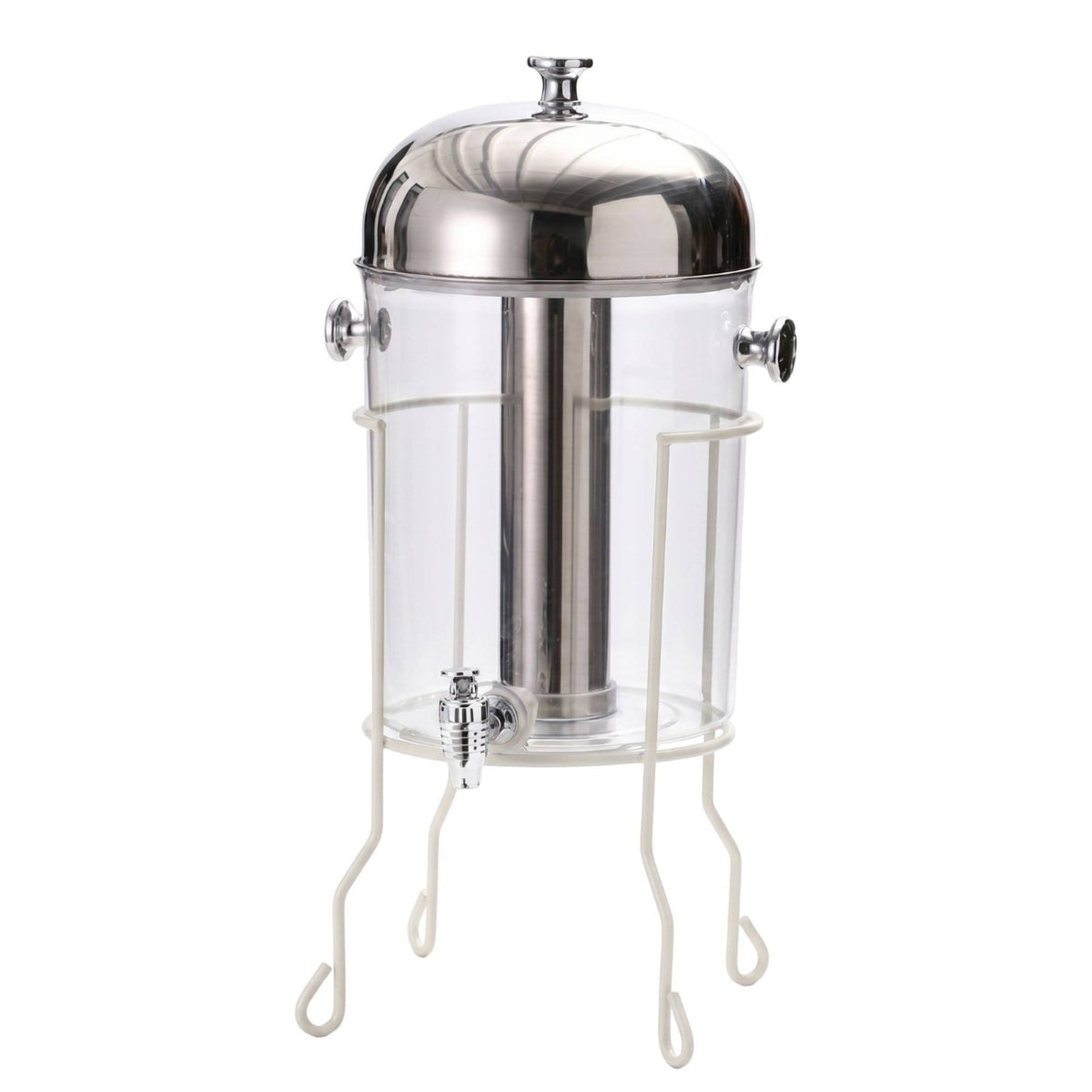 Front Tap Ice Column Serveware Beverage Dispenser with Spigot