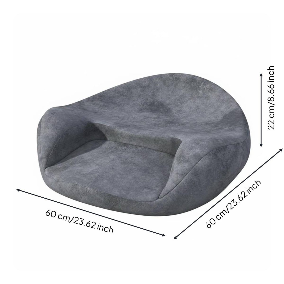 Pressure Relief Memory Foam Zafu Soft Textile Cross-Legged Floor Seat for Meditators, Home