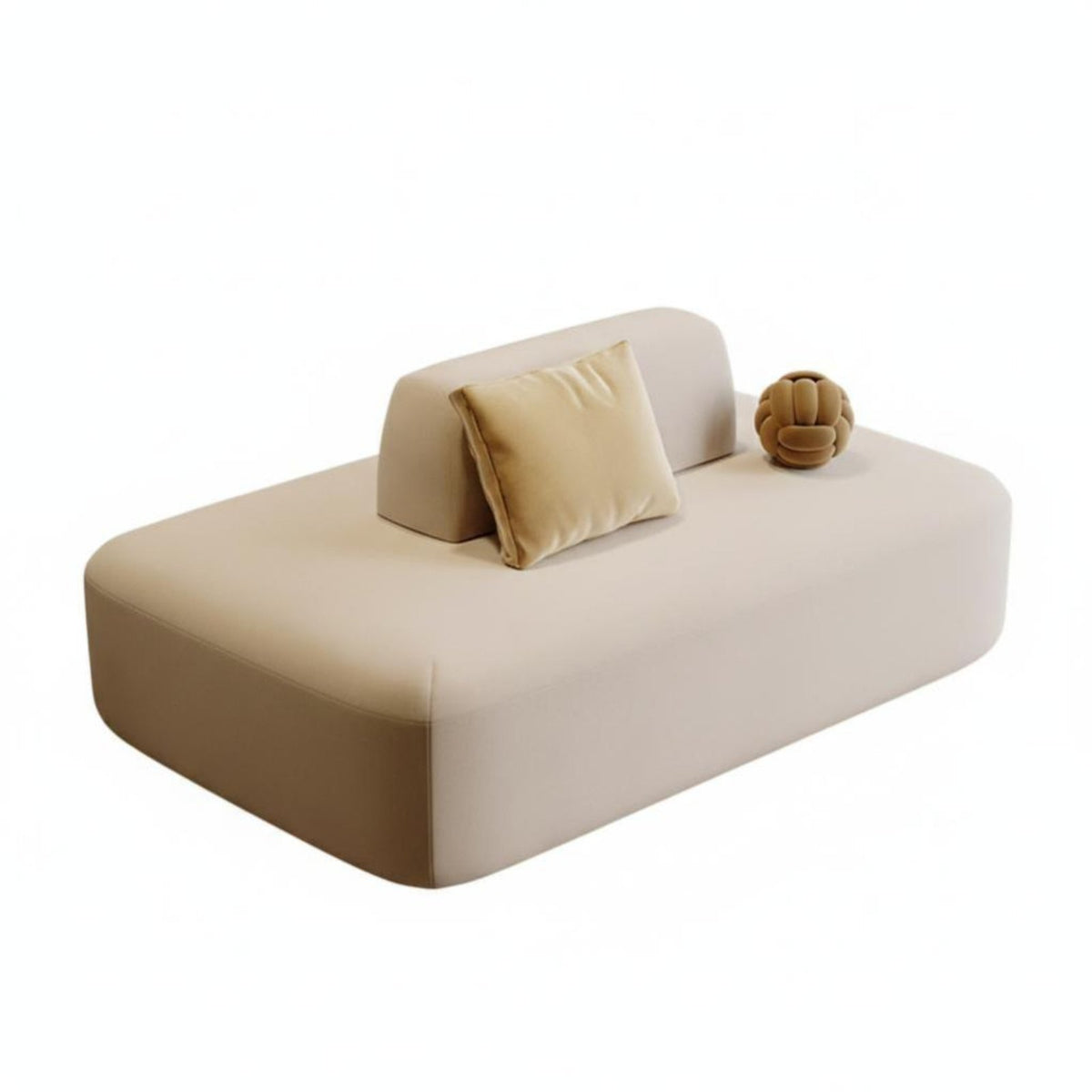 Double-Sided Archedd Settee Creative Design Upholstered Reception Bench Modern Visual themeEfficient for Business Owners
