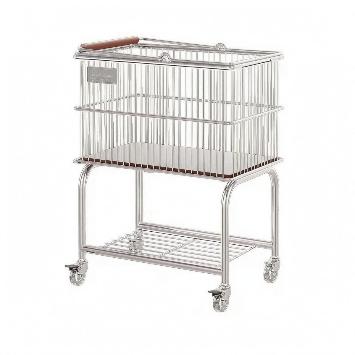 Laundry Storage Trolley Uncovered Shelf Rolling Laundry Trolley Heavy Duty
