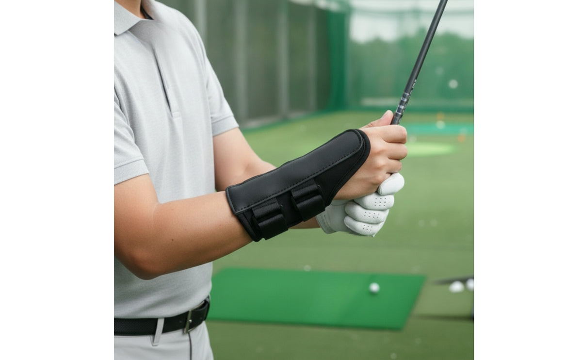 Stabilizing Golf Wrist Hinge Coach Adjustable Golf Wrist Brace Supportive Training Aid Padded for Golfers, Beginners, Driving Range, Home