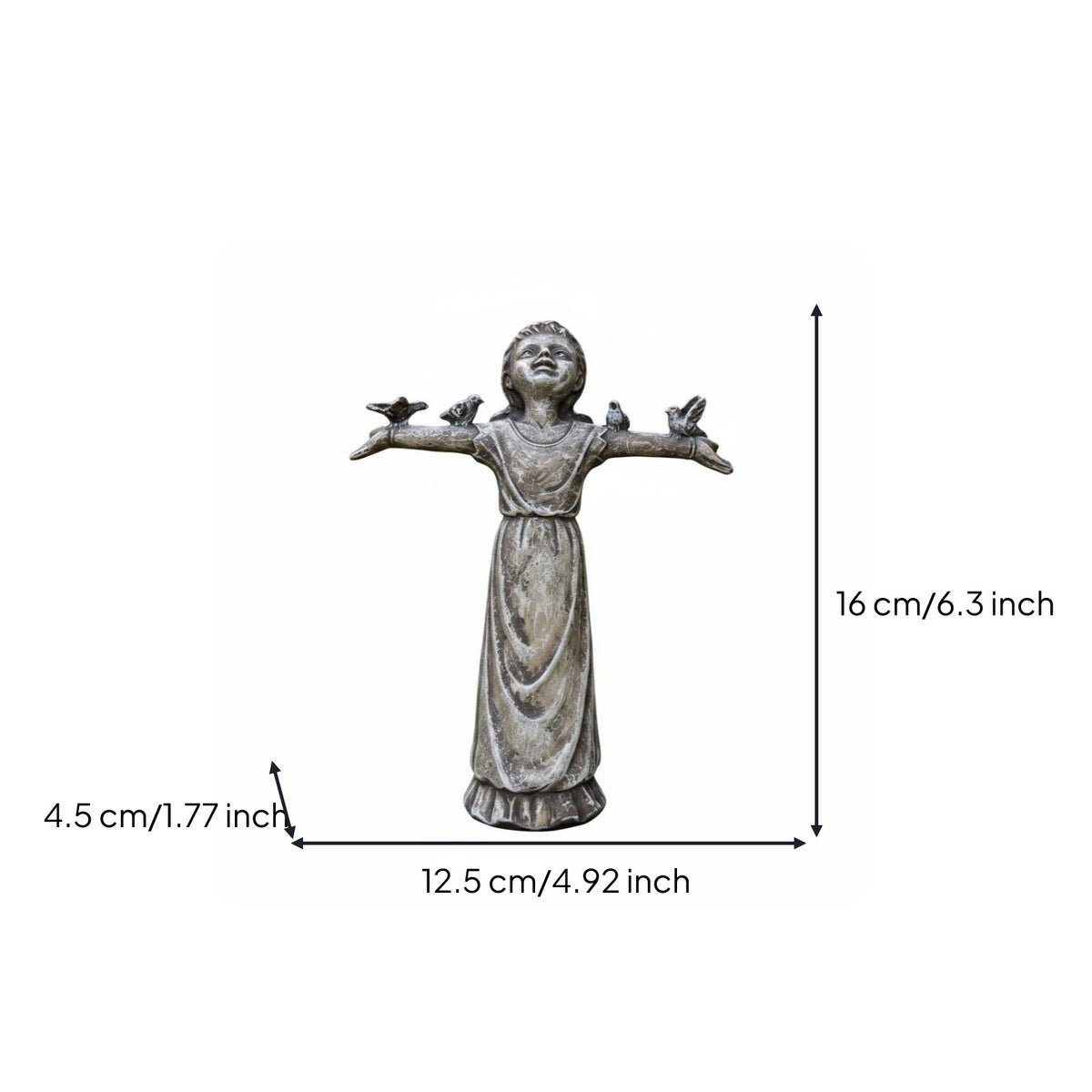 Girl Planter Statue Creative Design Outdoor Girl Ornament Small and Exquisite