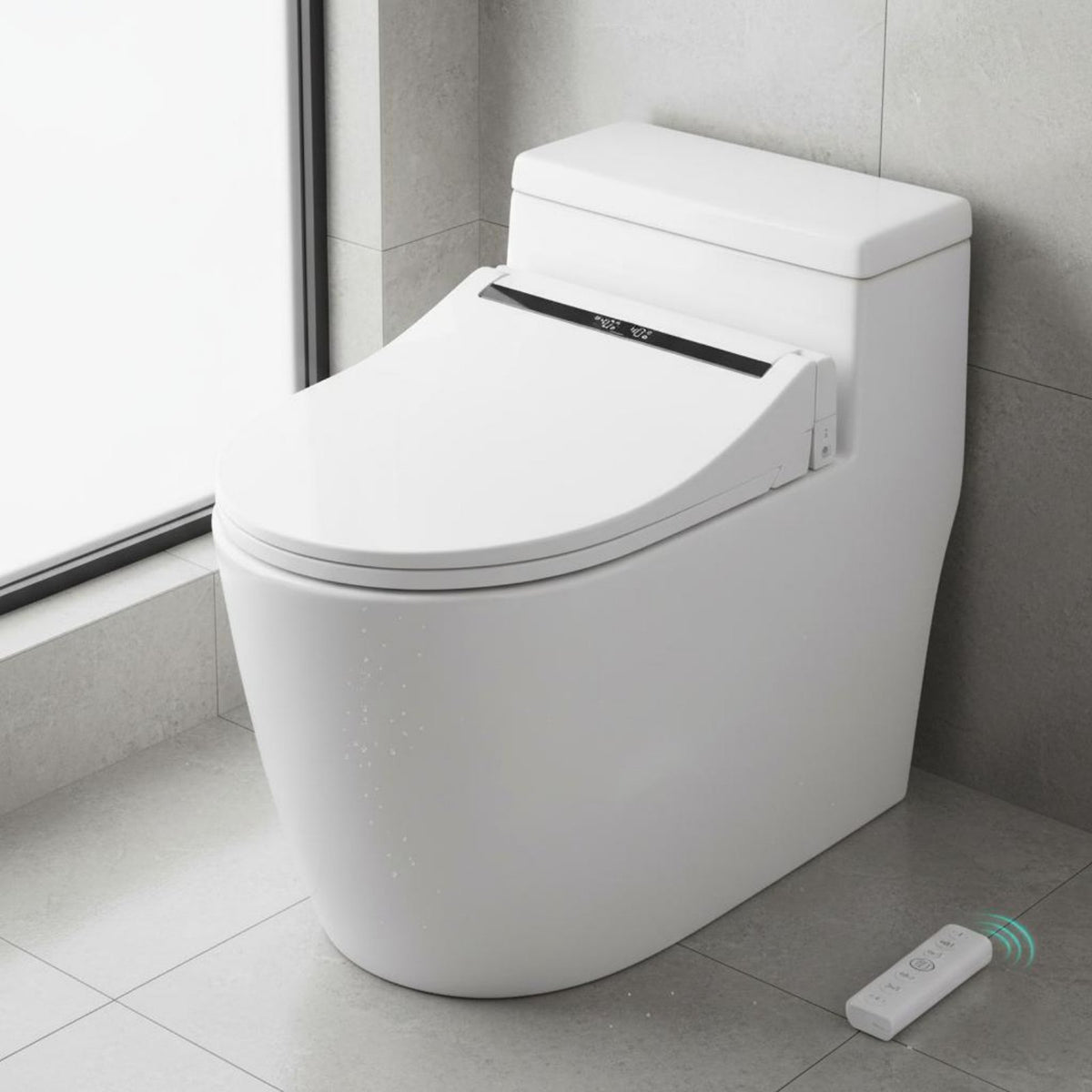 Multifunctional Smart Bidet Seat Instant Heat Electric Bidet Toilet Seat Electronic Control Smart Toilet Cover Warm Water Wash for Seniors
