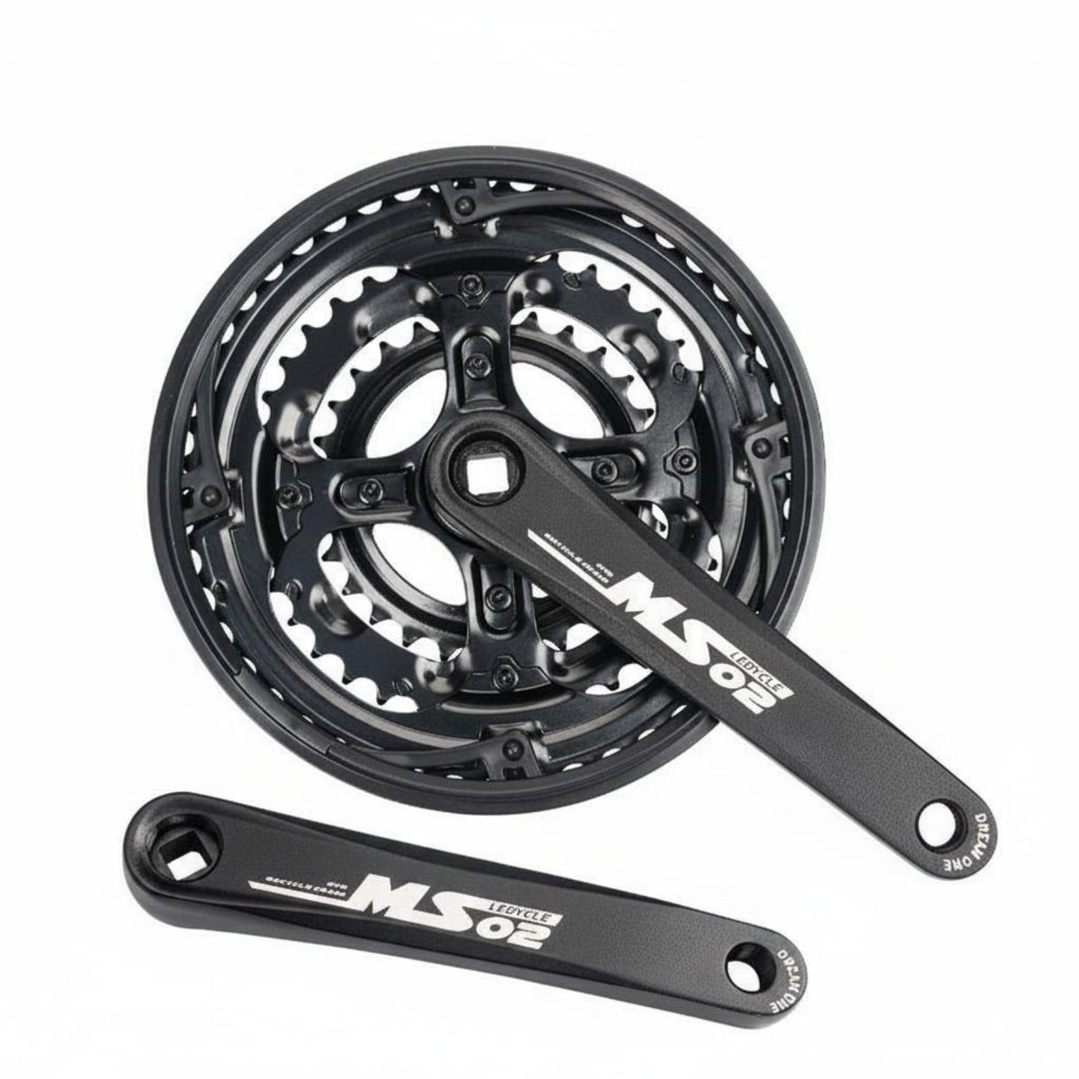 48/38/28T Gearing 48T Aluminum Crankset Irregular Tooth Design 170mm Crank Arm Set for Cyclists