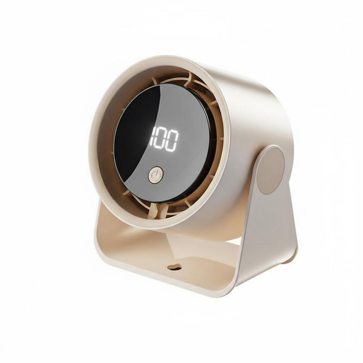Quiet Operation Digital Display Mini Fan Adjustable Speed Digital Display Fan Powerful Airflow 7-Blade Design for Students