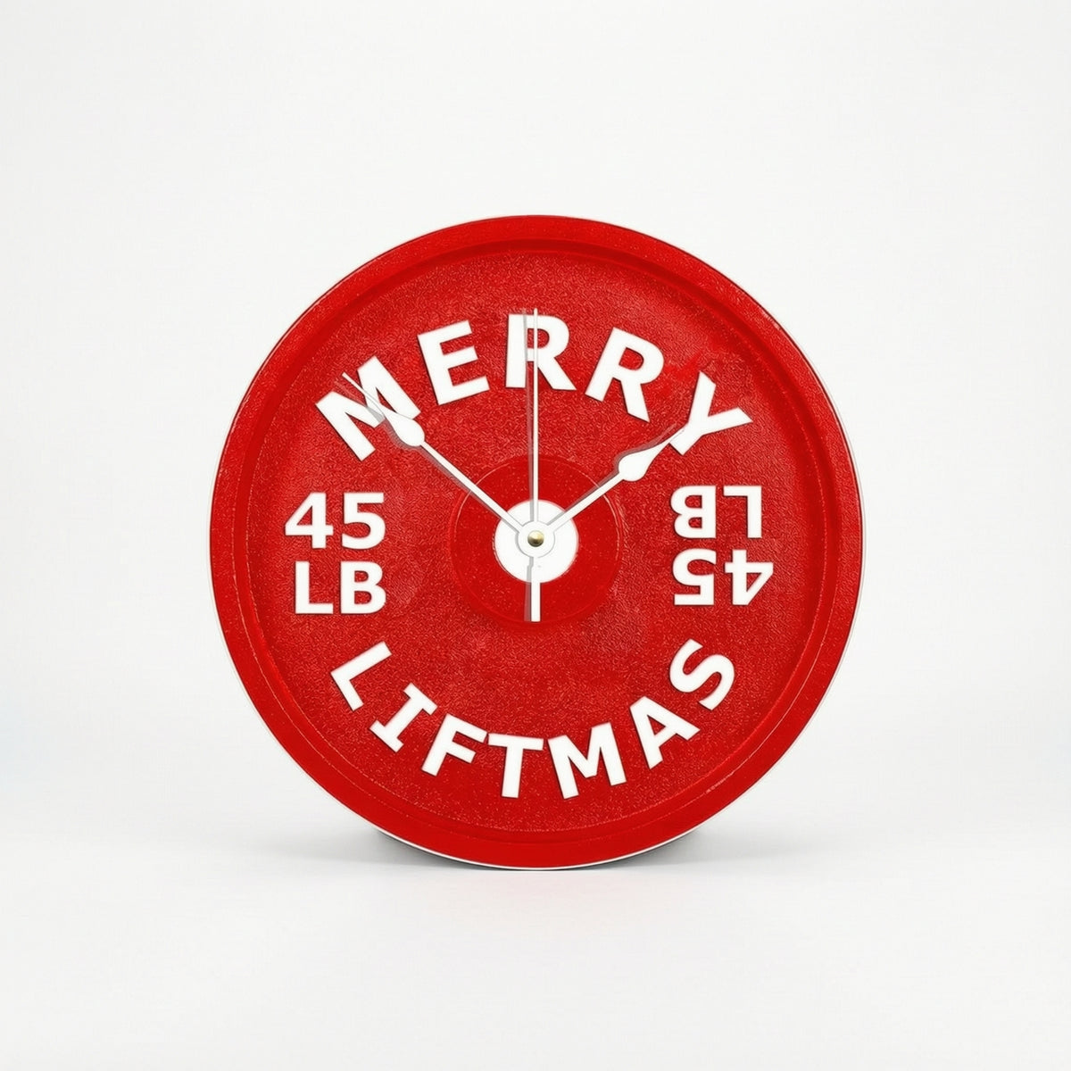 Barbell Plate Wall Clock Round Weight Plate Clock Long-Lasting for Athletes