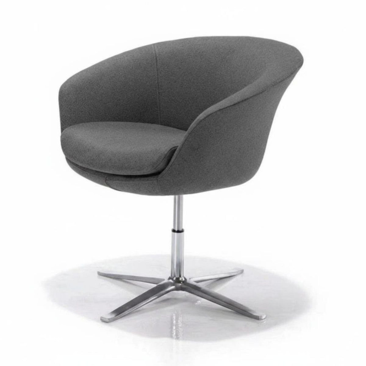 Upholstered Shell Armchair Nordic Design and Look Office Furniture Effortless Rolling Casters Modern Design for Women