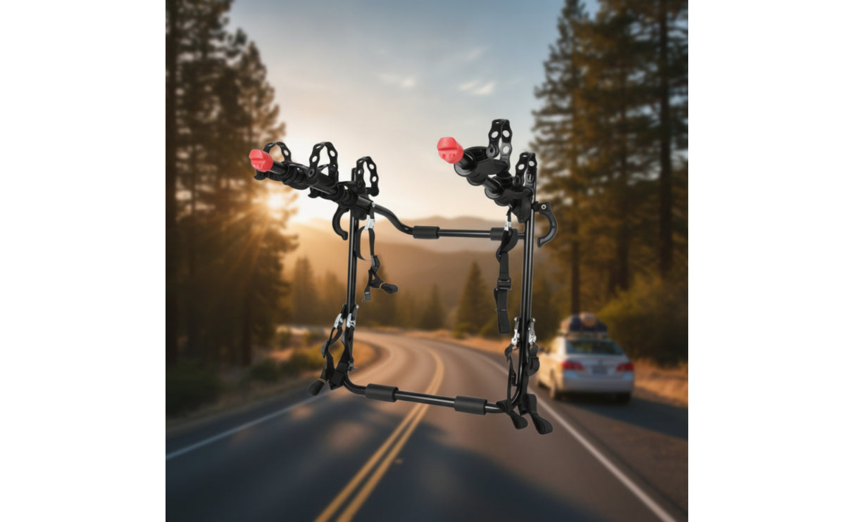 Car Rear Cycle Rack with Straps Padded Trunk Bike Rack Quick Installation Bike Carrier for Drivers