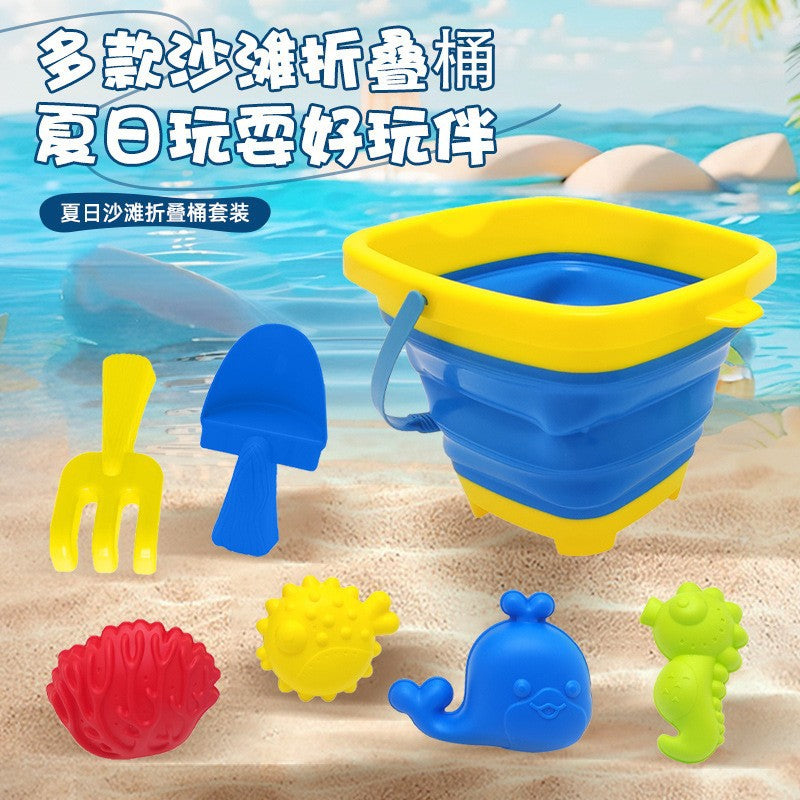 Blue Folding Bucket