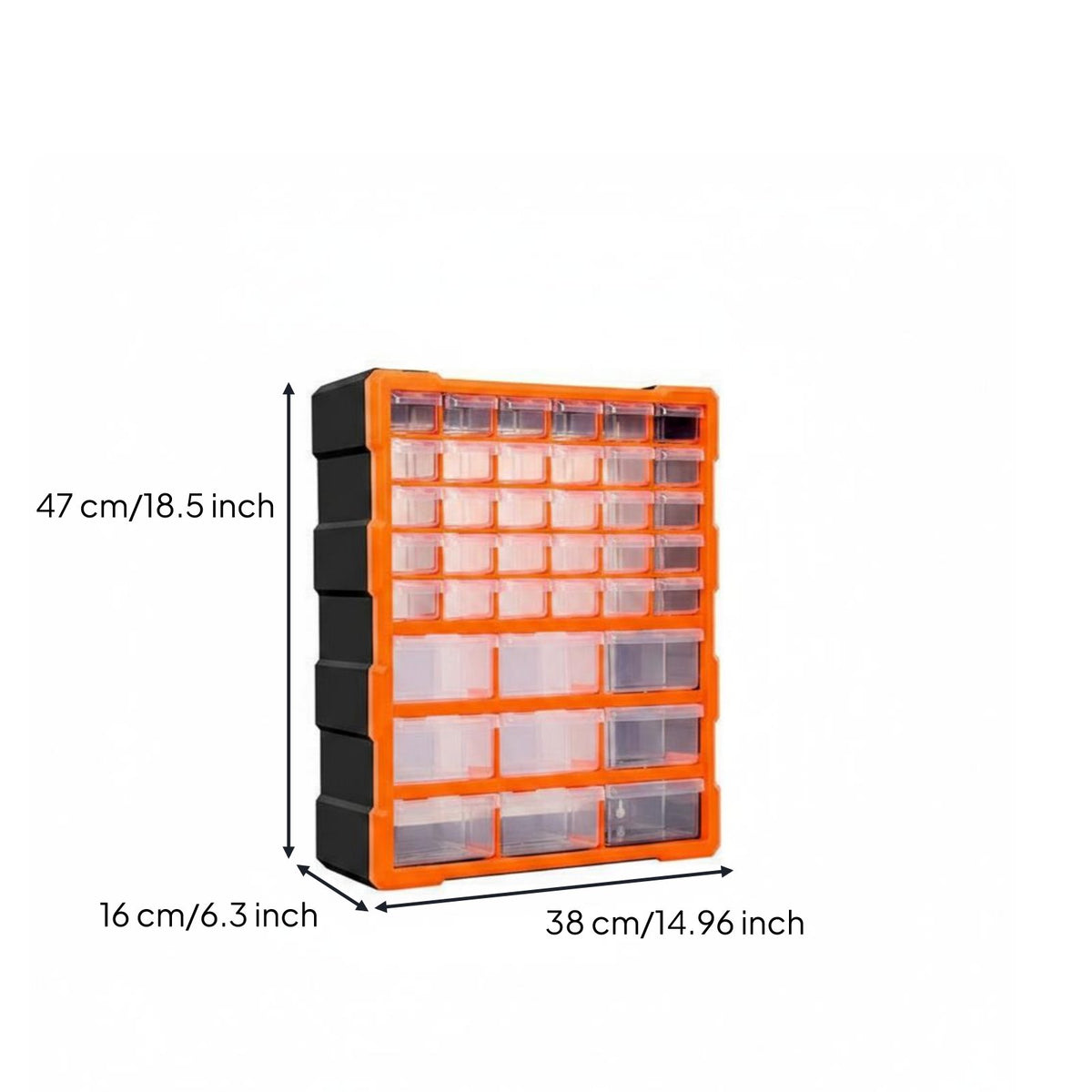Screw Storage Box Easy Reach Small Parts Organizer Clear Bins for Repair Bench