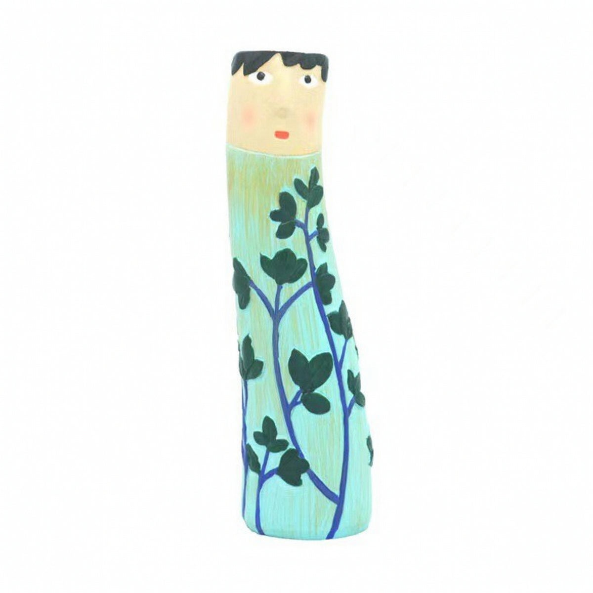Pot with Face Sculptural Face Vase Unique for Tabletop