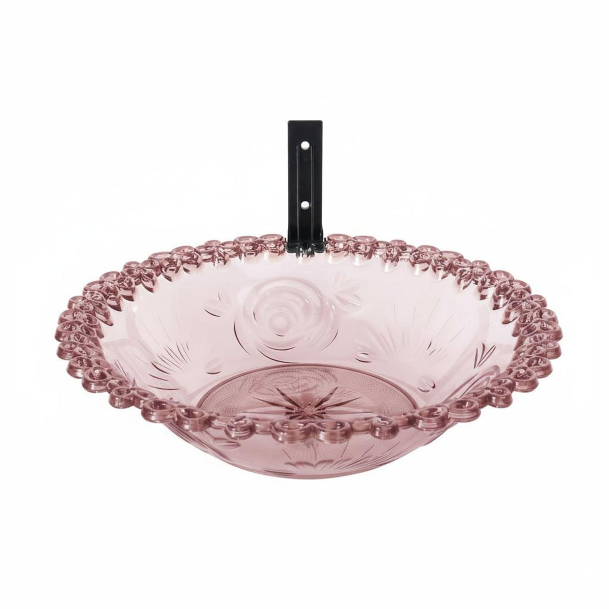 Clamp-on Bird Bath Bowl Shallow Basin Design Clamp-On Bird Feeding Station