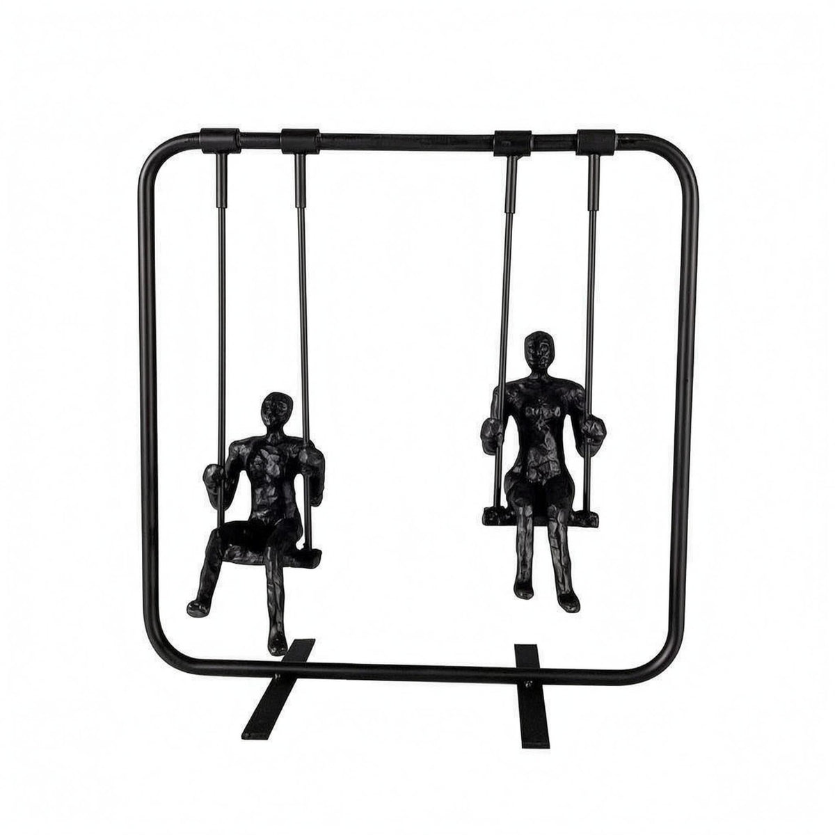 Tabletop Swing Ornament Rounded Rectangular Frame Swing Ornament Black