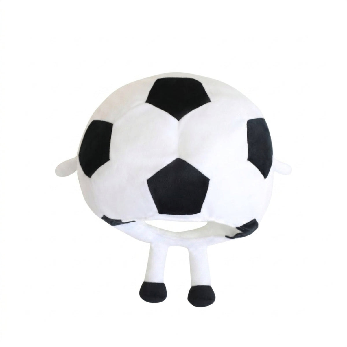Fuzzy Soccer Ball Headwear Funny Soccer Ball Hat Lightweight Fuzzy Football Hat for Photo Booths