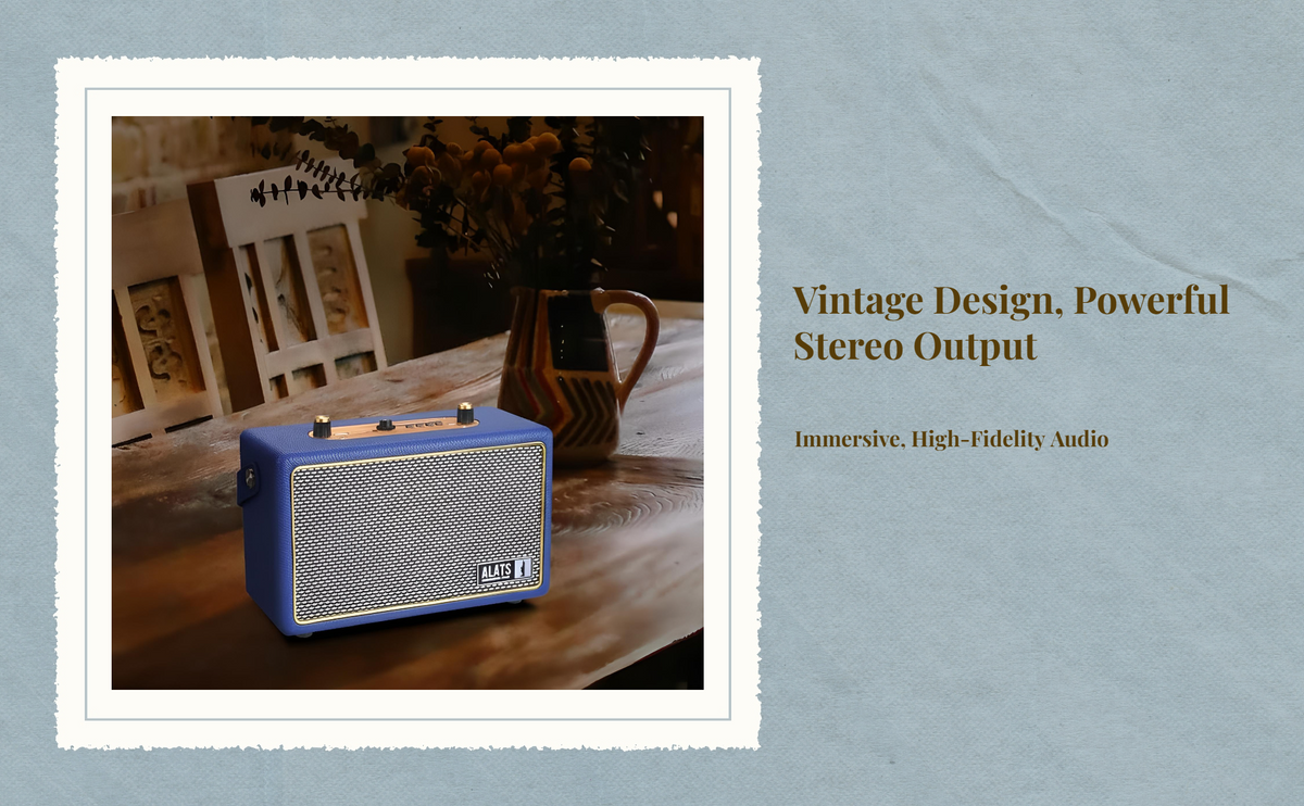 Retro wood Hi-Fi speaker, microSD