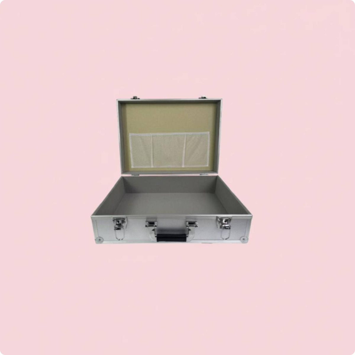 Aluminum Storage Box Shock Resistant Lockable Metal Case Double Lock for Travel