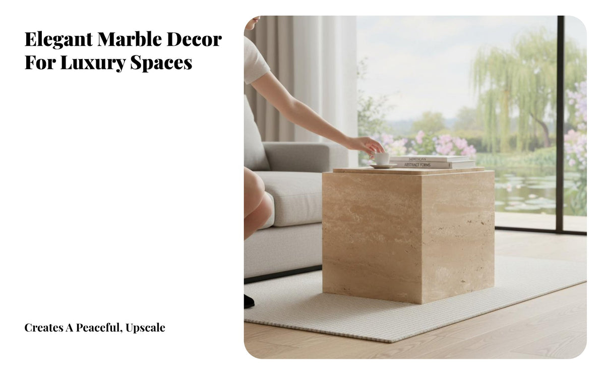 Italian design Square Marble-Top Accent Table Minimalist Design Square Marble-Topped Stand distinctive Pattern Living Room Furniture Quality Craftsmanship for Interior Designers, Home Decorators, Homeowners, Bedroom, Entryway, Reception Area, Hotel Lobby