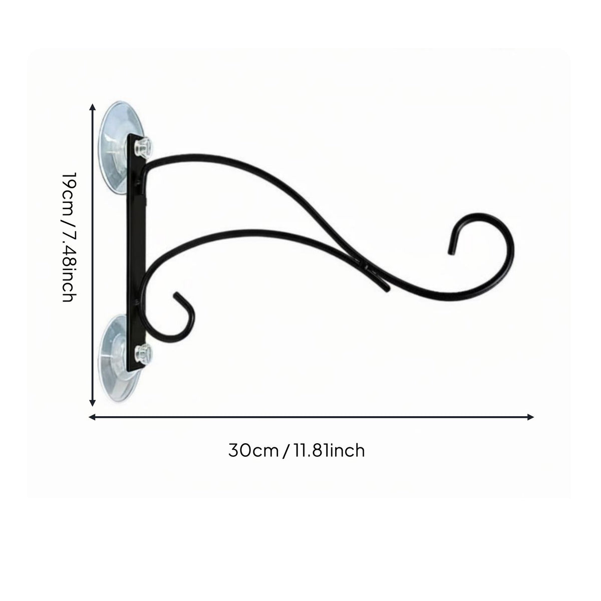 Wrought Avian Feeder Hanger Simple Lines Design for Garden, Patio, Gardeners
