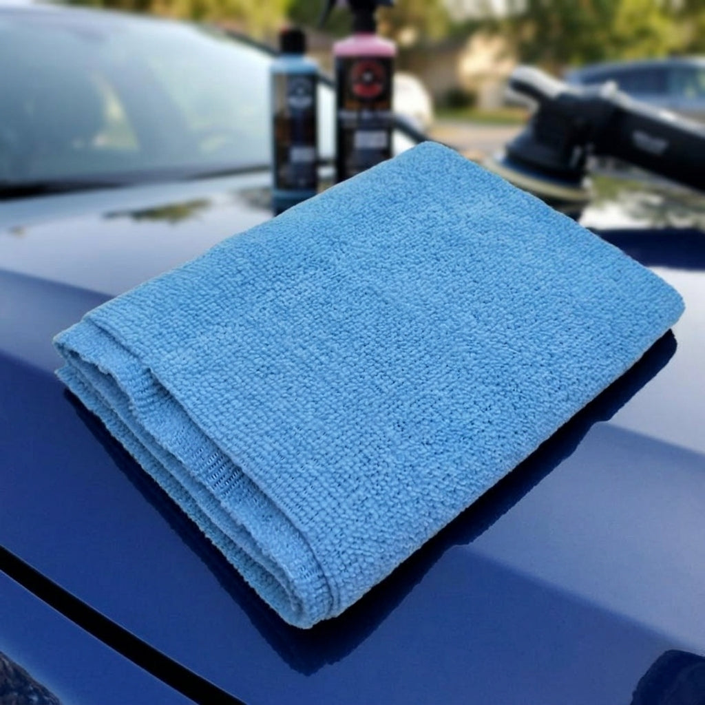 Absorbent Microfiber Microfibre Cloth and Car Drying Towel, 40x40 cm Microfibre Cloth with Heat-Cut Edges, Dry Use Polishing and Buffing Cloth